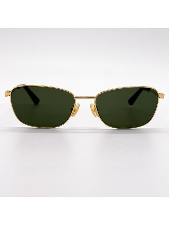 NEW BOTTEGA VENETA SUNGLASSES BV1300S 002 WOMEN GOLD/GREEN EYEWEAR main image 4